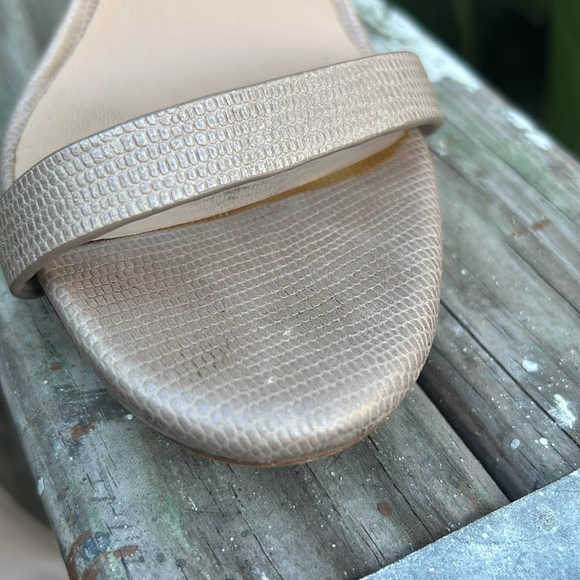 ALDO Tan Snakeskin Ankle Strap 4” stiletto heels. Used - Picture 4 of 10